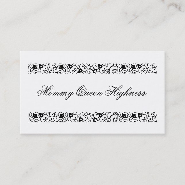 Mommy Queen Highness profile card! Calling Card (Front)