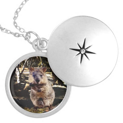 Mommy Quokka Water Color Locket Necklace