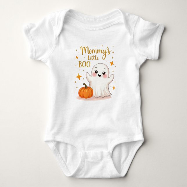 Mommy’s Little BOO Halloween Toddler  Baby Bodysuit (Front)