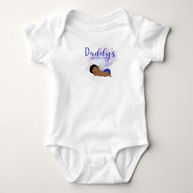 Mommy’s little warrior angel baby bodysuit  (Front)