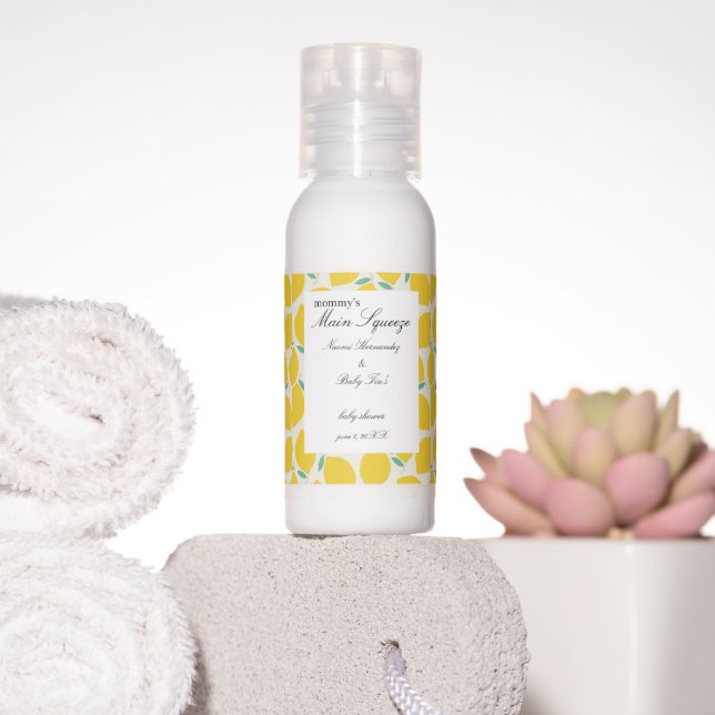 Mommy’s Main Squeeze Lemon Citrus Baby Shower Hand Lotion (Insitu)