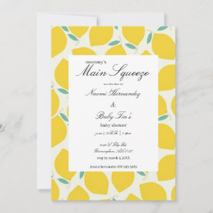 Mommy’s Main Squeeze Lemon Citrus Baby Shower Save The Date