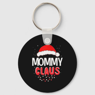 Mommy Santa Claus Christmas Matching Costume Keychain