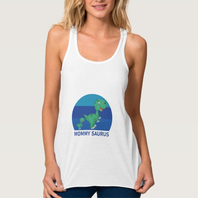 Mommy Saurus - Cute Funny Tank Top (Front)