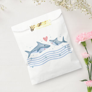 Mommy Shark and Baby Shark Baby Shower Favor Bags