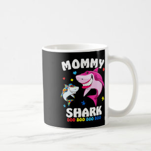 Mommy Shark Autism Awareness Gift -by Coffee Mug