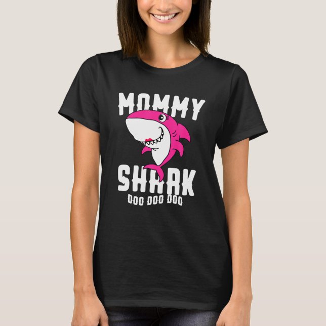 Mommy Shark  Funny Mother Day Family Matching T-Shirt (Front)