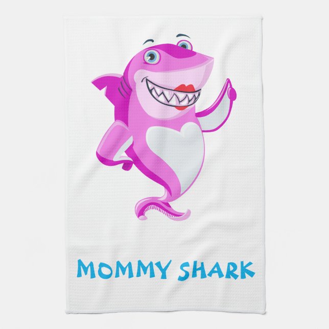 Mommy Shark Kitchen Towel (Vertical)