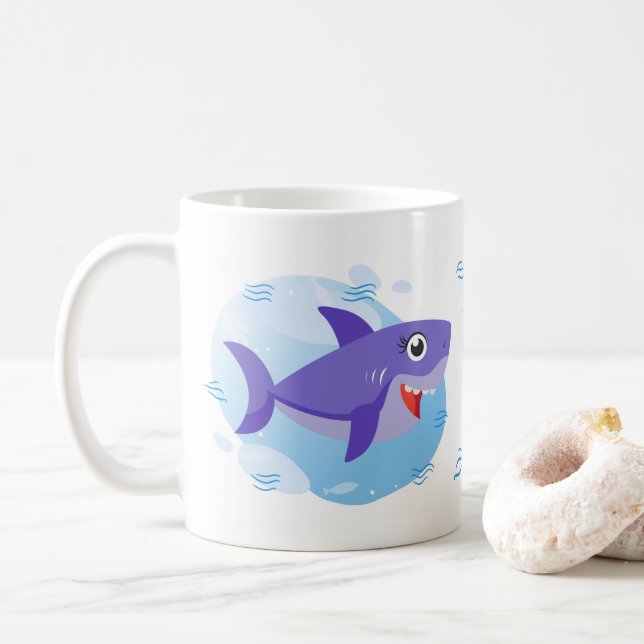 Mommy Shark - Purple Coffee Mug (With Donut)