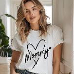 Mommy Simple Modern Script Typography Heart Tri-Blend Shirt<br><div class="desc">Mommy Simple Modern Script Typography Heart Women's Fashion T-Shirt Top features the text "Mommy" in a fun modern script typography accented cute hearts. Perfect as a gift for mom for birthday,  Christmas,  Mother's Day and more. Designed by Evco Studio www.zazzle.com/store/evcostudio</div>