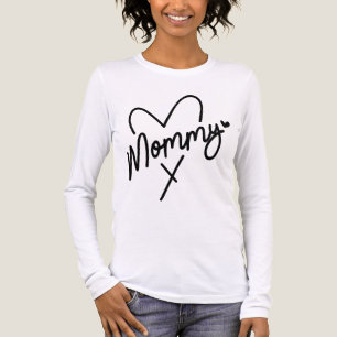 Mommy Simple Modern Script Typography Heart Tri-Blend Shirt