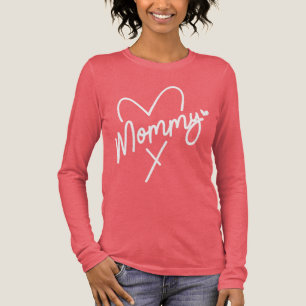 Mommy Simple Modern Script Typography Heart Tri-Blend Shirt