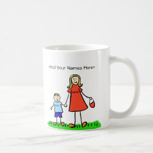 Mommy & Son - Blonde Family Personalized Mugs