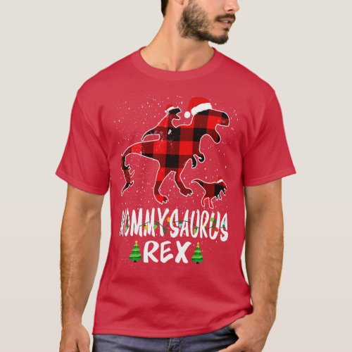 Mommy T Rex Matching Family Christmas Dinosaur Shi T_Shirt