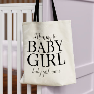 Mommy to Baby Girl Name New Mom Tote Bag