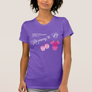 Mommy to Be Baby Shower Girl Modern.  T-Shirt