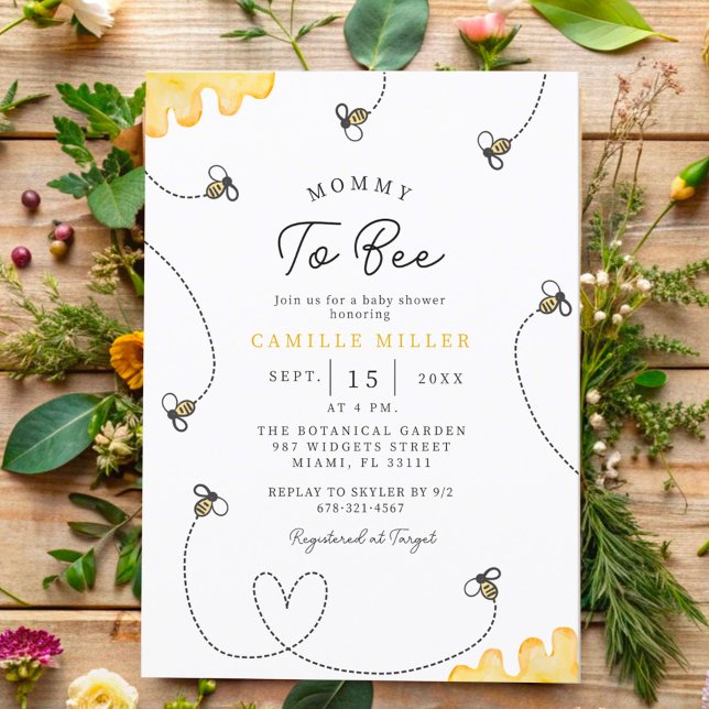 Mommy-To-Be Baby Shower Hand-drawn  Invitation (Creator Uploaded)