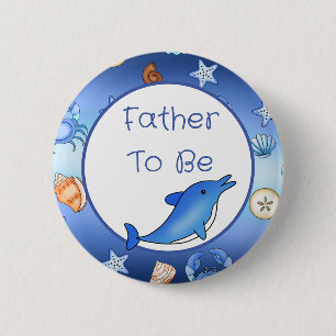 Mommy To Be   Baby Shower in Beach Theme Button