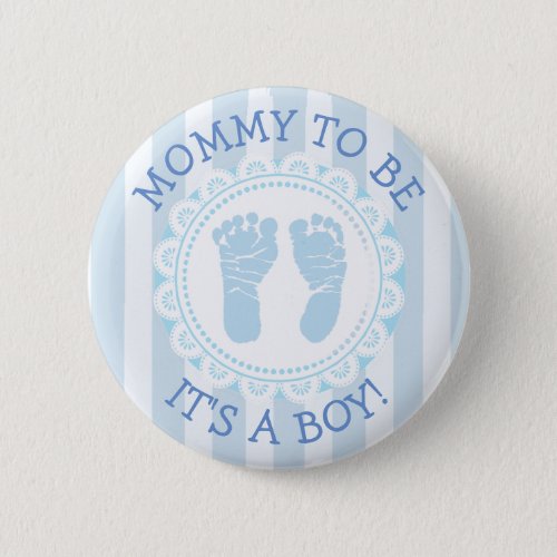 Mommy To Be BlueBaby Shower Button