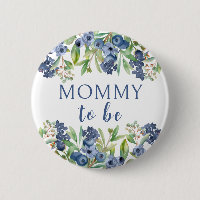 Mommy to be blueberry baby shower button