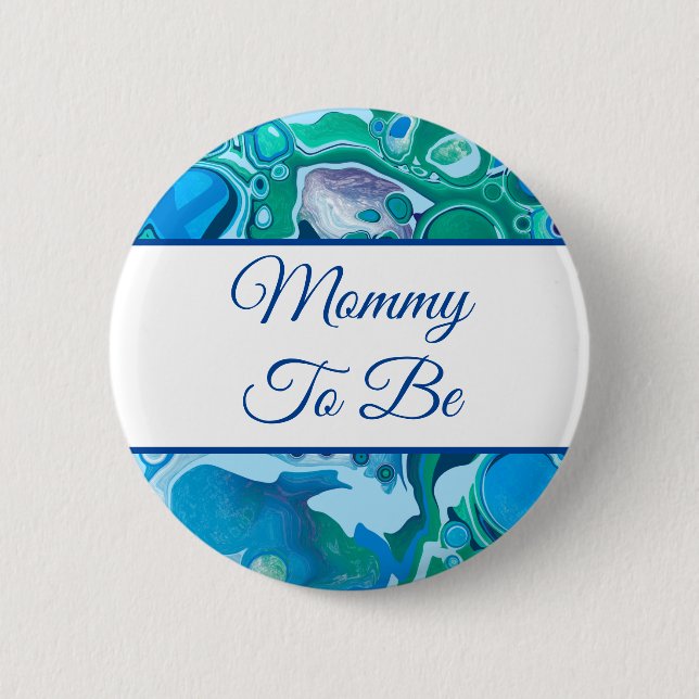 Mommy To Be | Boy's Baby Shower Button (Front)