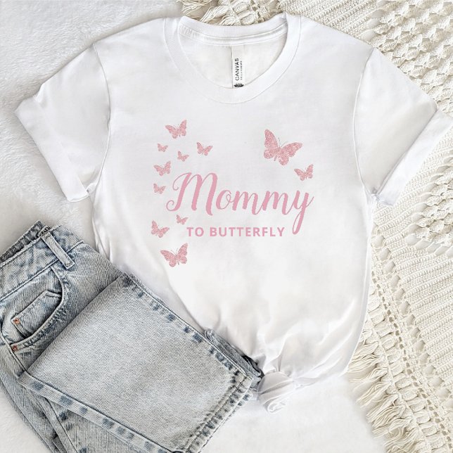 Mommy to Be, Butterflies baby Shower Personalized  T-Shirt (Creator Uploaded)