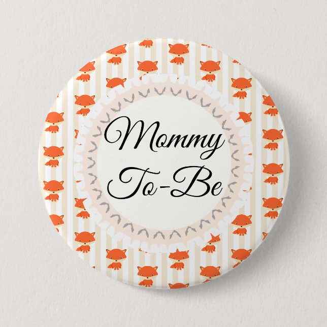 Mommy To Be Button Woodlands Theme (Front)