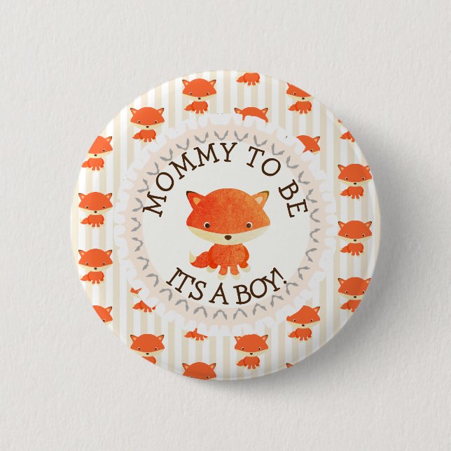 Mommy To Be Button Woodlands Theme (Front)