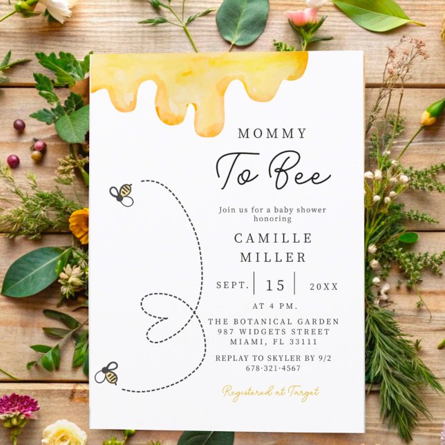 Mommy-To-Be Cute Baby Shower Hand-written Invitation (Creator Uploaded)