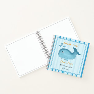Mommy To Be Cute Whale Baby Shower Guest Book