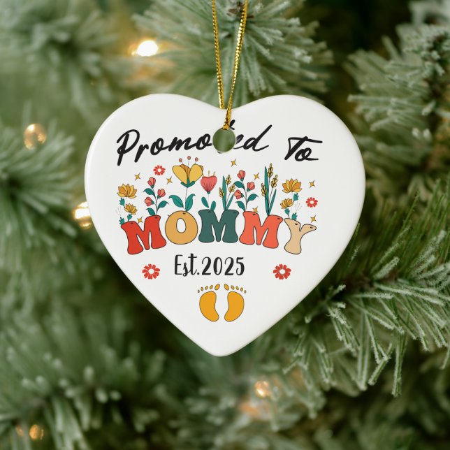 Mommy-to-Be est. 2025: New Mother’s Keepsake Ceramic Ornament (Tree)