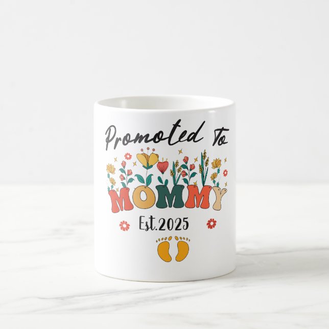 Mommy-to-Be est. 2025: New Mother’s Keepsake Coffee Mug (Center)