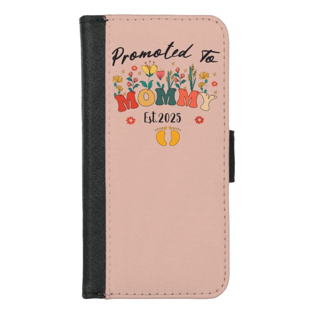 Mommy-to-Be est. 2025: New Mother’s Keepsake iPhone Wallet Case (Front)