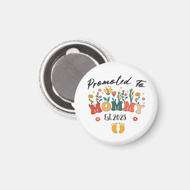 Mommy-to-Be est. 2025: New Mother’s Keepsake Magnet (Front/Back)