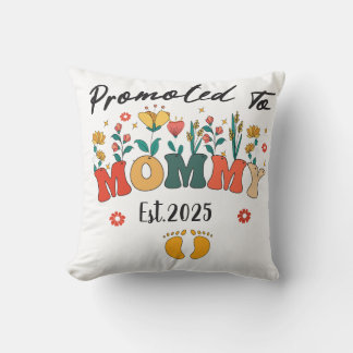 Mommy-to-Be est. 2025: New Mother’s Keepsake Throw Pillow