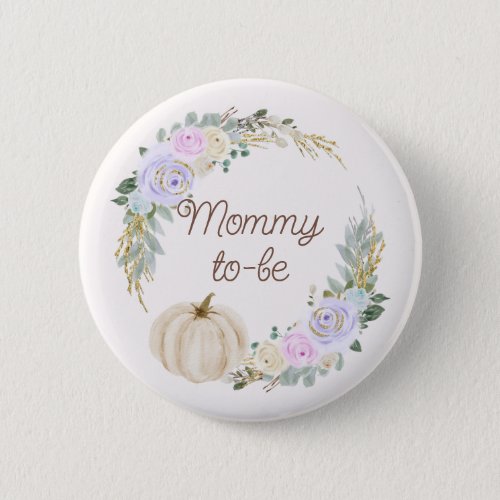 Mommy_to_be Fall Pumpkin Baby Shower Button