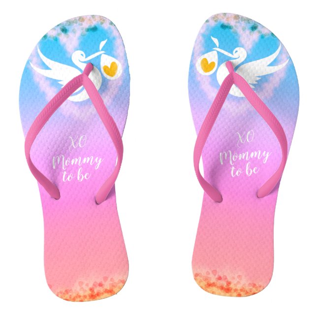 Mommy To Be Flip Flops (Footbed)