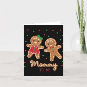 Mommy To Be Gender Reveal Gingerbread Card