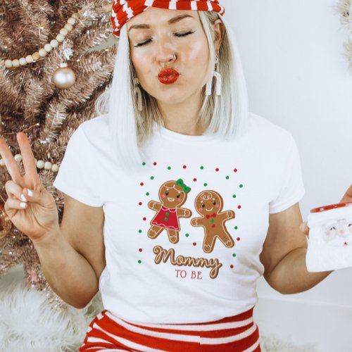 Mommy To Be Gender Reveal Gingerbread T_Shirt