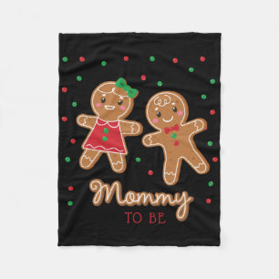 Mommy To Be Gender Reveal Gingerbread T Shirt Fleece Blanket