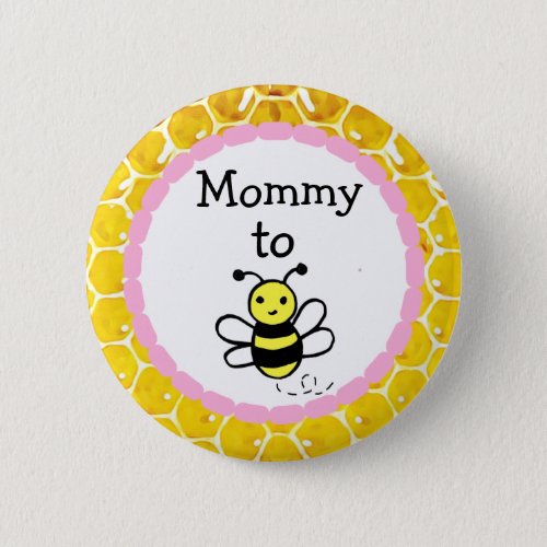 Mommy to Be Girls  Baby Shower Button