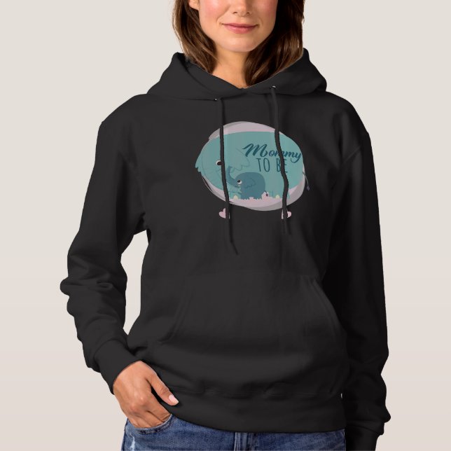 Mommy To Be Hairless Animal Elephant Hoodie (Front)