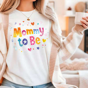 Mommy To Be Modern Pregnant Pregnancy Typography Tri-Blend Shirt