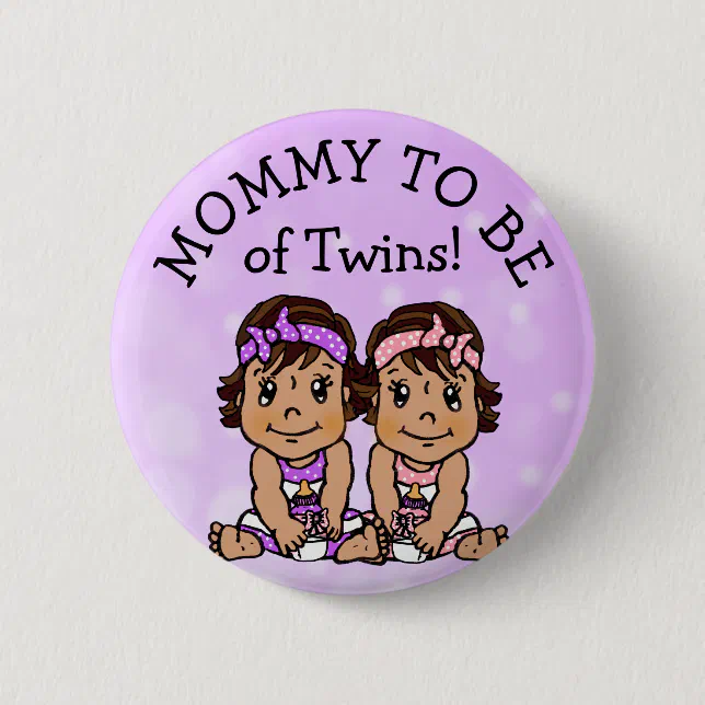 Mommy to be of Twins, Hispanic Baby Shower Button Zazzle