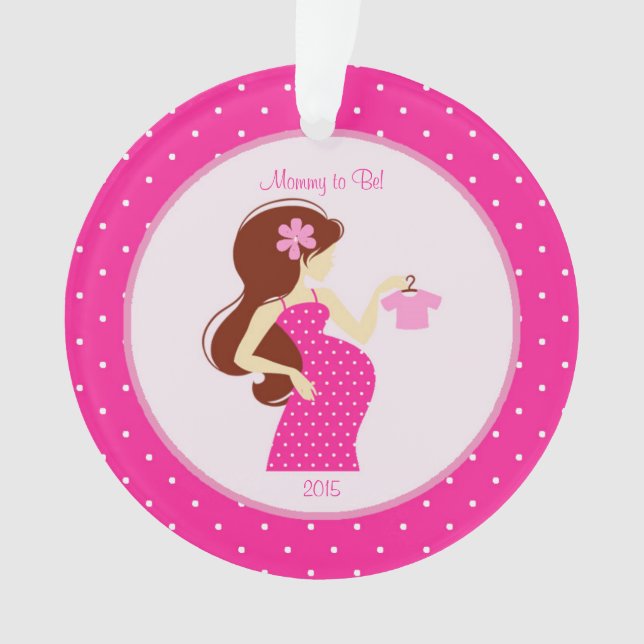Mommy to Be Pregnancy Personalized Ornament (Front)