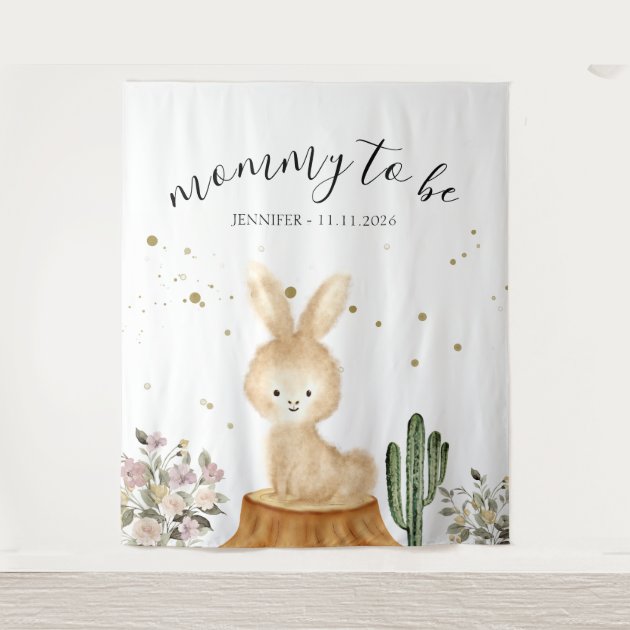 Mommy to be rabbit bunny backdrop