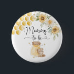 Mommy to be sunflower honey bear button<br><div class="desc">Mommy to be sunflower honey bear button. 
Matching items available.</div>