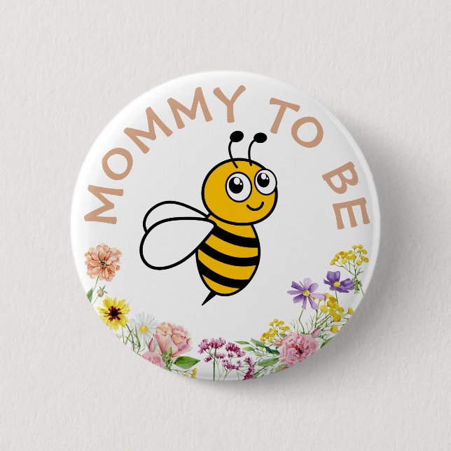 Mommy To Be Sweet As Can Bee Button (Front)