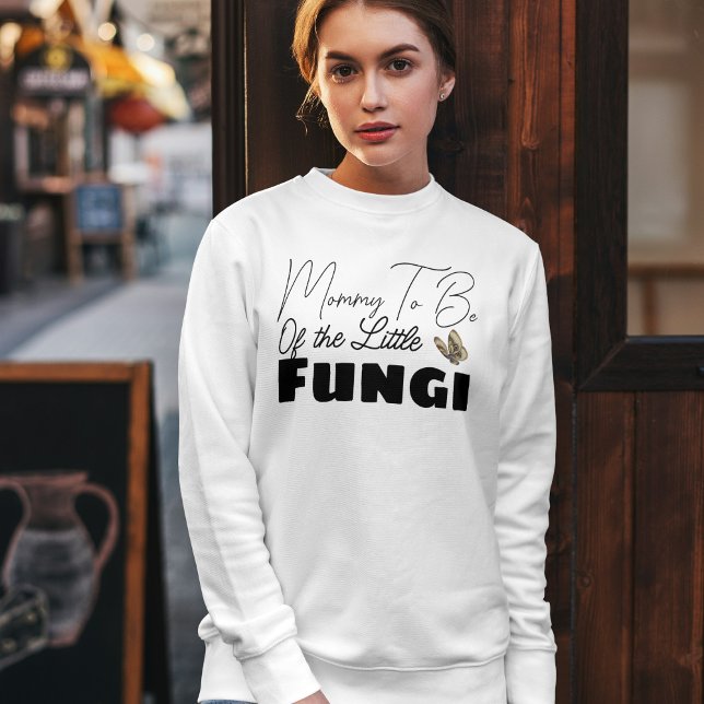 Mommy To Be The Little Fungi Mushroom Baby Shower Tri-Blend Shirt (mushroom fungi mother to be )