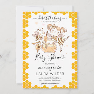 Mommy To Be Themed Watercolor Baby Shower Invitation